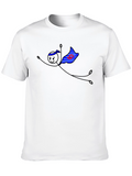 Superhero Stick Figure Graphic Tee