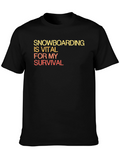 Snowboarding is Vital T-Shirt - Funny Snowboarder Gift