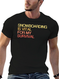 Snowboarding is Vital T-Shirt - Funny Snowboarder Gift