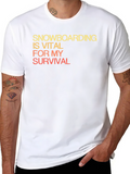 Snowboarding is Vital T-Shirt - Funny Snowboarder Gift