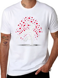 Gymnast Heart Tee - Black Cotton Blend Shirt