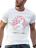 Gymnast Heart Tee - Black Cotton Blend Shirt
