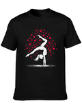 Gymnast Heart Tee - Black Cotton Blend Shirt