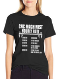 CNC Machinist Hourly Rate T-Shirt