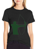 Archery Graphic Tee - Green Arrow Silhouette