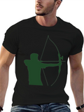 Archery Graphic Tee - Green Arrow Silhouette