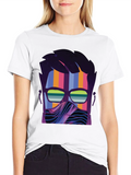 Retro Wave Graphic Tee - Modern Style