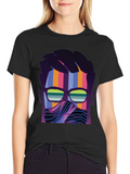 Retro Wave Graphic Tee - Modern Style