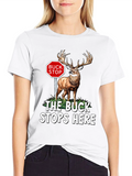 Buck Stops Here Novelty T-Shirt