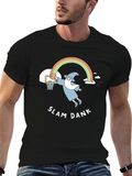 Slam Dunk Wizard Graphic T-Shirt - Black