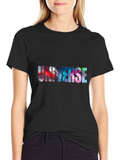 Universe Galaxy Print Black T-Shirt