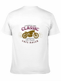 Mens Black Classic Cafe Racer Graphic T-Shirt