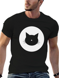 Cool Cat Graphic Tee - Black