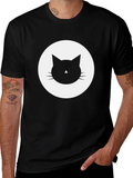 Cool Cat Graphic Tee - Black