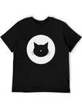 Cool Cat Graphic Tee - Black