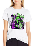 Retro Alien Crew Black T-Shirt
