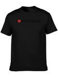 I Love Rock Music Graphic T-Shirt