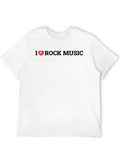 I Love Rock Music Graphic T-Shirt