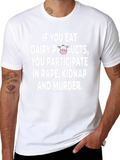 Vegan Anti-Dairy Protest Slogan T-Shirt
