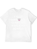 Vegan Anti-Dairy Protest Slogan T-Shirt