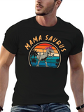 Mama Saurus T-Shirt - Retro Dinosaur Tee
