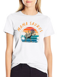 Mama Saurus T-Shirt - Retro Dinosaur Tee