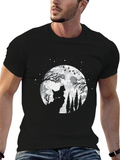 Dog Moon Black T-Shirt