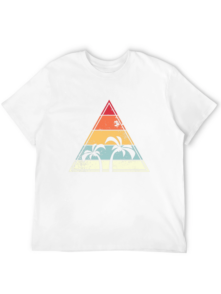 Retro Palm Tree Triangle Graphic Tee