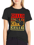 Cello Instrument Graphic Tee - Music Lover T-Shirt