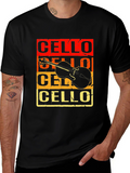 Cello Instrument Graphic Tee - Music Lover T-Shirt