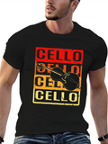 Cello Instrument Graphic Tee - Music Lover T-Shirt
