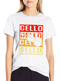 Cello Instrument Graphic Tee - Music Lover T-Shirt