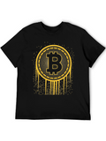 Bitcoin Crypto T-Shirt - Black & Gold BTC Tee