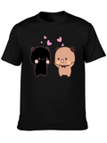 Cute Bear Couple T-Shirt - Black