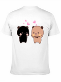 Cute Bear Couple T-Shirt - Black