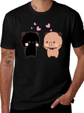 Cute Bear Couple T-Shirt - Black