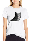 Wolf Graphic T-Shirt - Black Crew Neck Tee