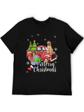 Merry Christmas Dog Truck T-Shirt