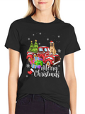 Merry Christmas Dog Truck T-Shirt