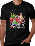 Merry Christmas Dog Truck T-Shirt