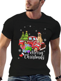 Merry Christmas Dog Truck T-Shirt