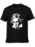 Beethoven Portrait Black T-Shirt