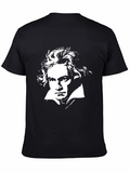 Beethoven Portrait Black T-Shirt