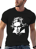 Beethoven Portrait Black T-Shirt