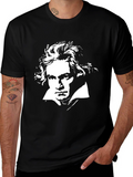 Beethoven Portrait Black T-Shirt