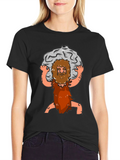 Atlas Caveman Cartoon Graphic T-Shirt