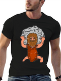 Atlas Caveman Cartoon Graphic T-Shirt