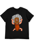 Atlas Caveman Cartoon Graphic T-Shirt