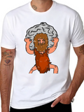 Atlas Caveman Cartoon Graphic T-Shirt
