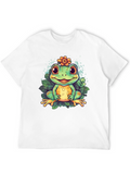 Cute Frog Graphic T-Shirt - Mens Black Tee